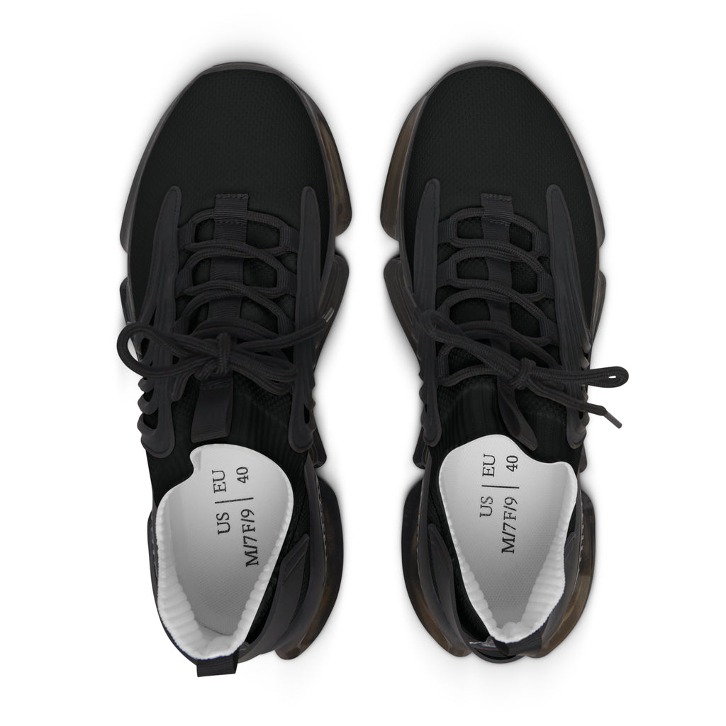 Black Mesh Athletic Sneakers | Lightweight Running Shoes