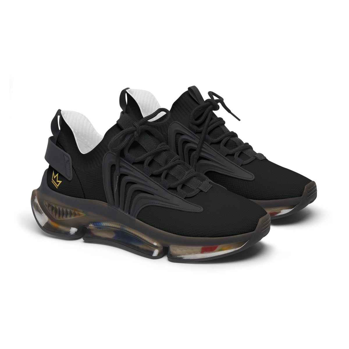 Black Mesh Athletic Sneakers | Lightweight Running Shoes