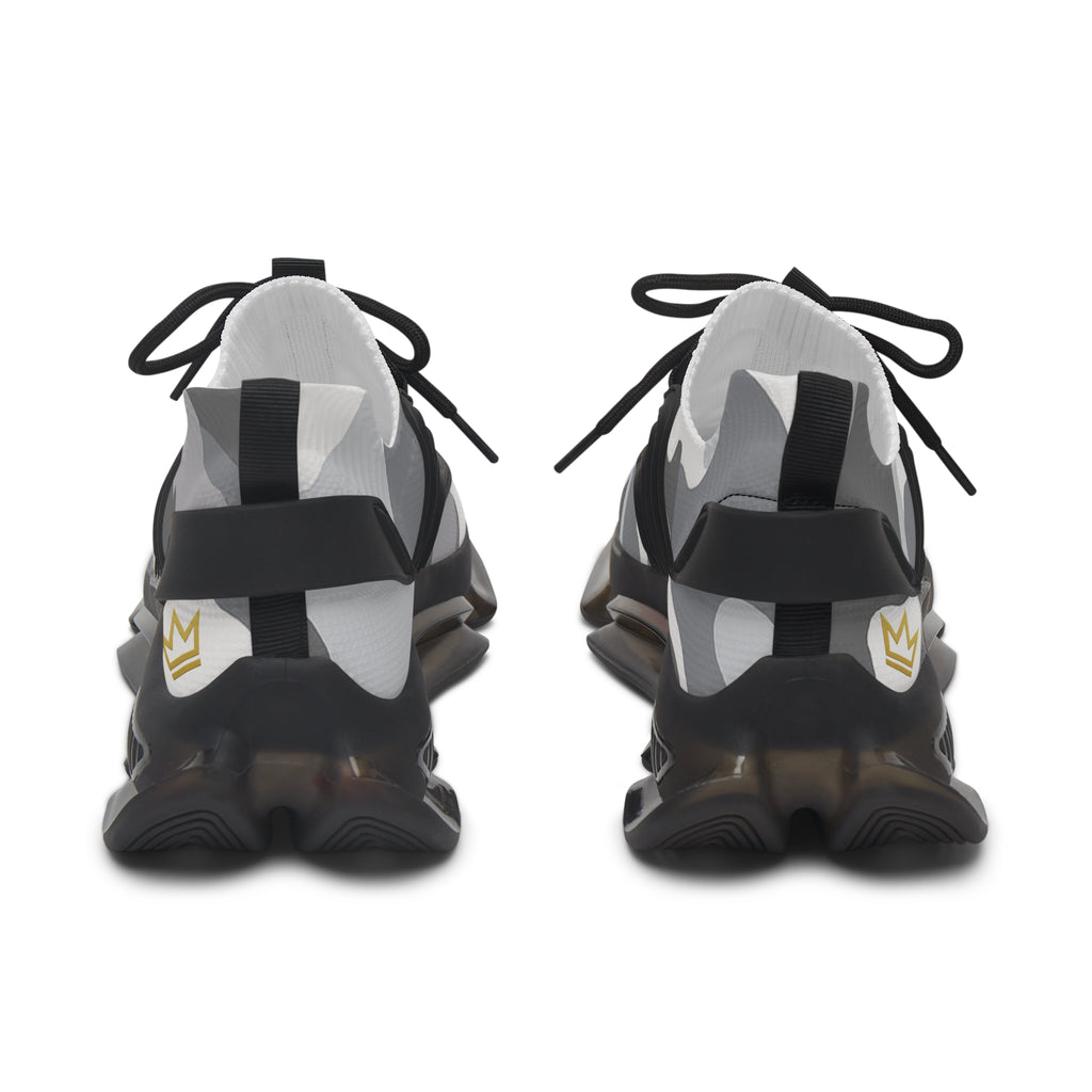 Gray Camo Athletic Sneakers | Mesh Running Shoes
